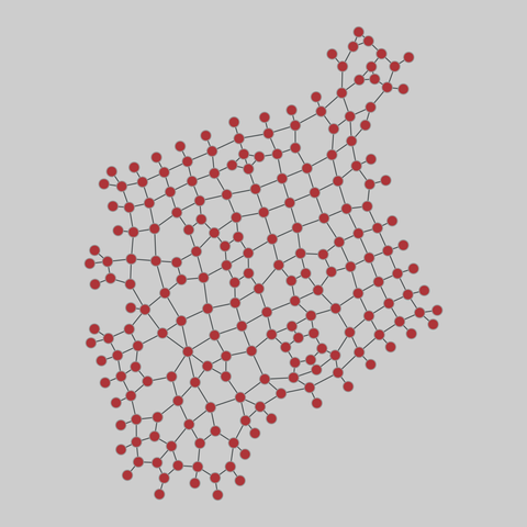 urban_streets: Urban street networks (2017). 210 nodes, 323 edges. https://networks.skewed.de/net/urban_streets#barcelona