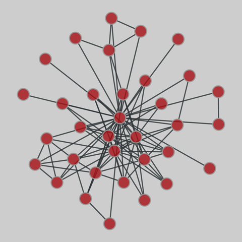 ego_social: Ego networks in social media (2012). 34 nodes, 99 edges. https://networks.skewed.de/net/ego_social#gplus_103338524411980406972