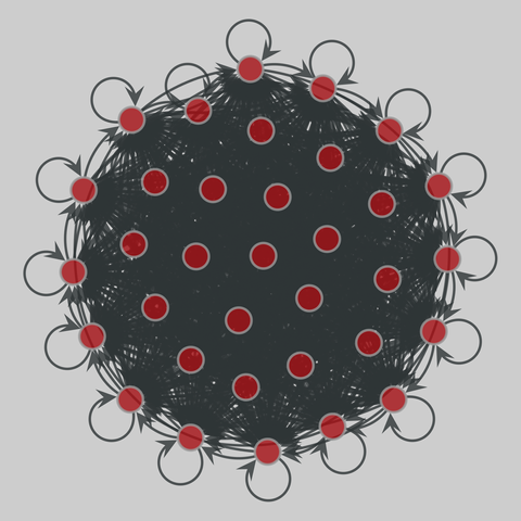 freshmen: Zeggelink's freshmen (1999). 34 nodes, 1156 edges. https://networks.skewed.de/net/freshmen#t5