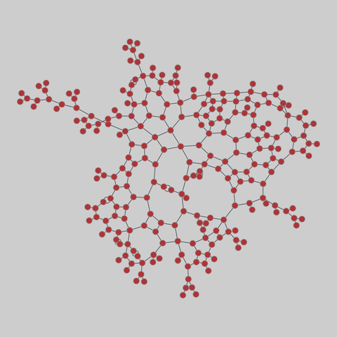 urban_streets: Urban street networks (2017). 252 nodes, 334 edges. https://networks.skewed.de/net/urban_streets#new-delhi