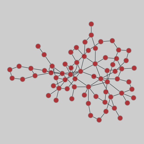 internet_top_pop: Internet topology (PoP level) (1969-2012). 69 nodes, 98 edges. https://networks.skewed.de/net/internet_top_pop#Uninett2011