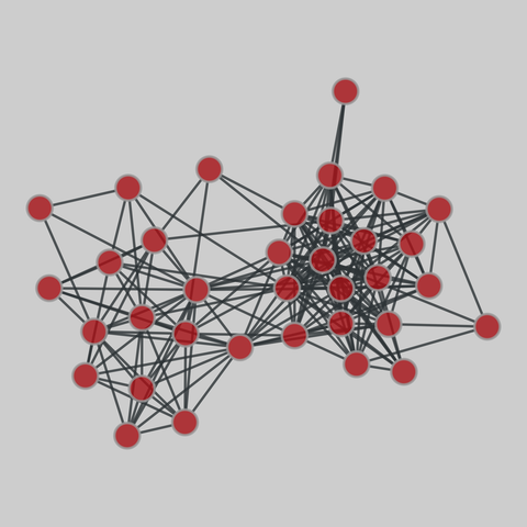 ego_social: Ego networks in social media (2012). 35 nodes, 204 edges. https://networks.skewed.de/net/ego_social#gplus_106328207304735502636