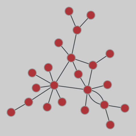 internet_top_pop: Internet topology (PoP level) (1969-2012). 23 nodes, 24 edges. https://networks.skewed.de/net/internet_top_pop#KentmanApr2007